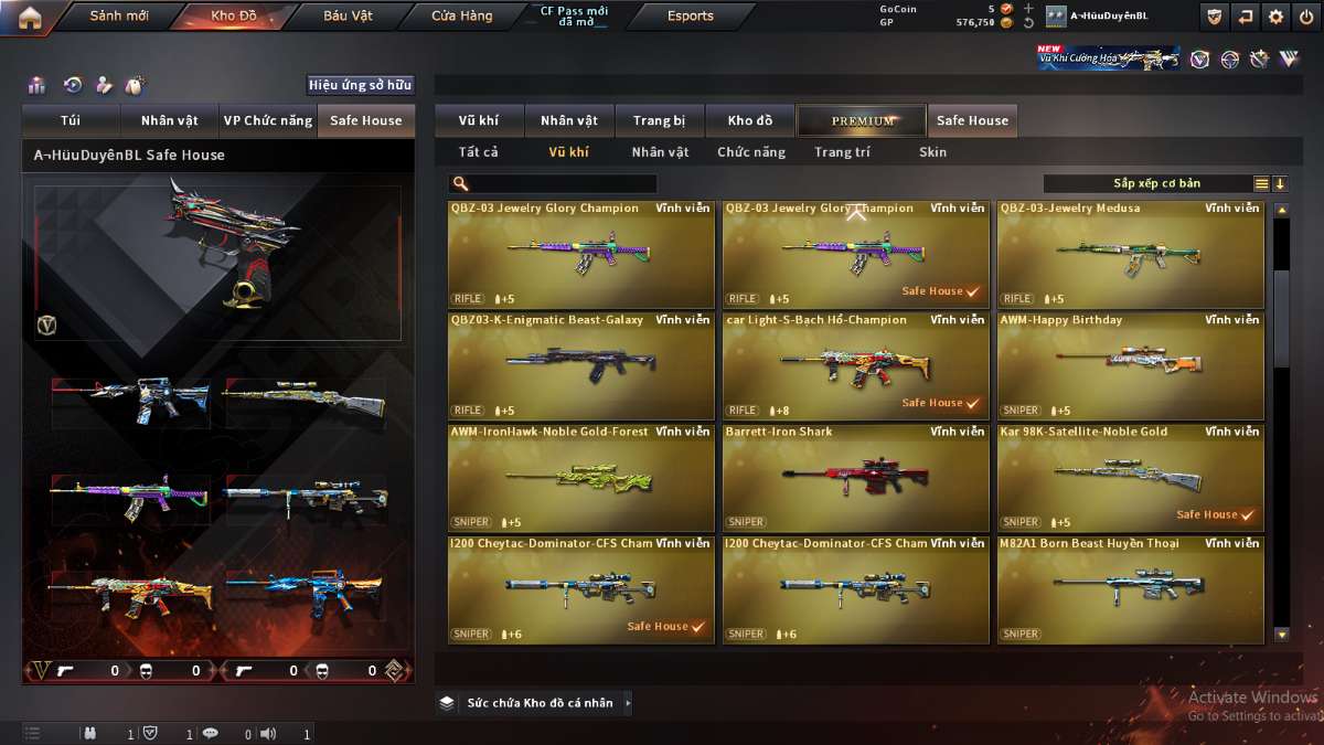 shop acc cf uy tin gia re